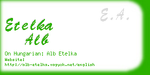etelka alb business card
